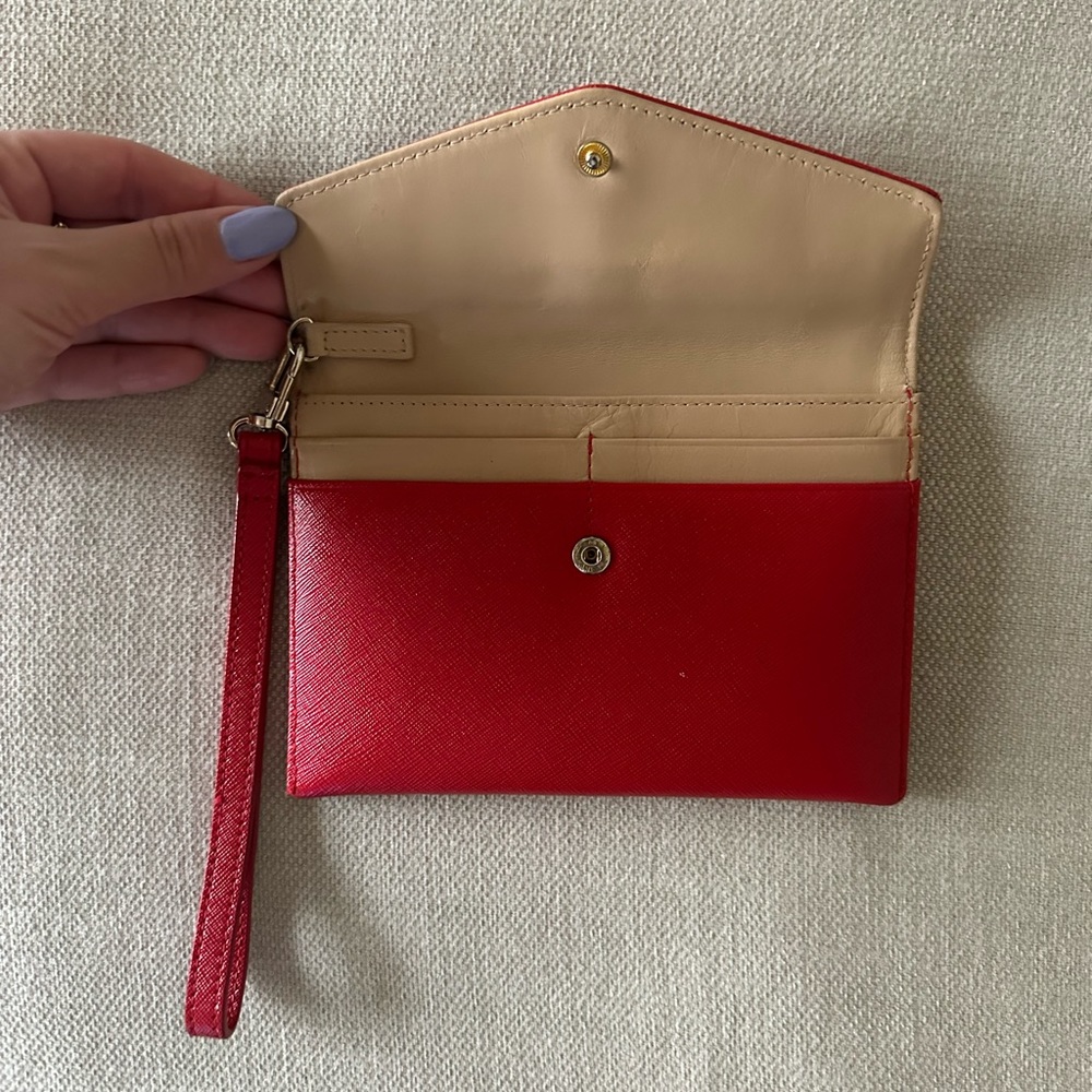 Red Halogen Hard Leather Wallet